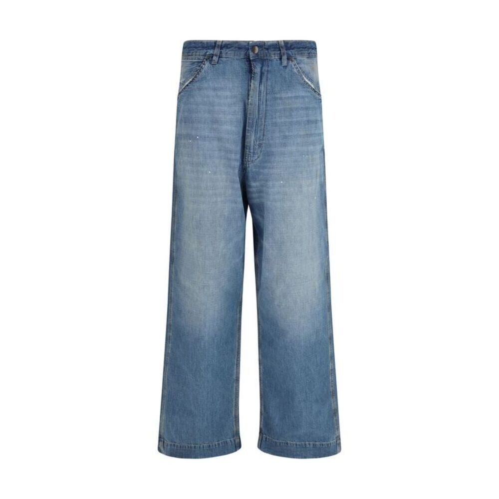 Maison Margiela Blue Cotton Relaxed Fit Women's Jeans